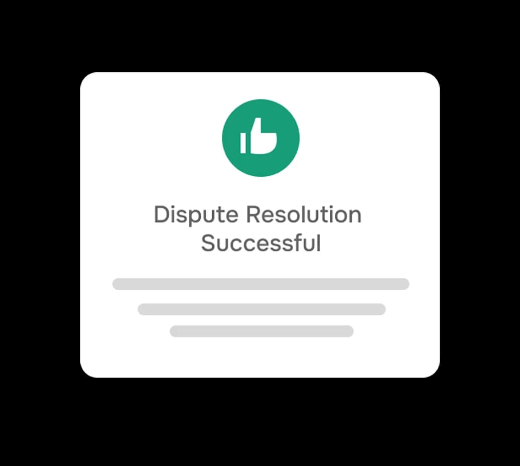 Dispute Successful